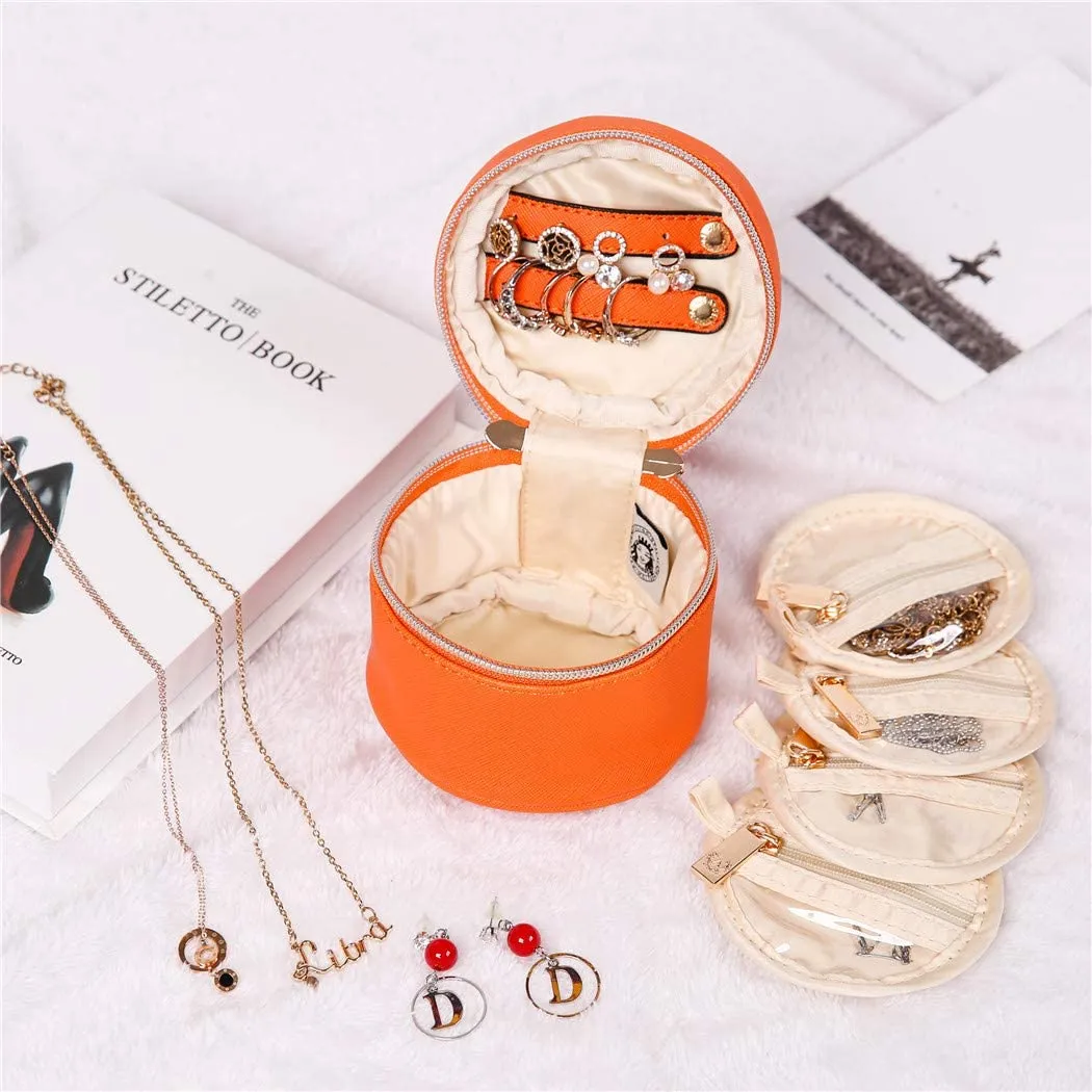 Round Jewelry Case Light Terracotta