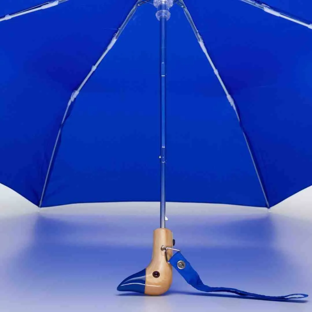 Royal Blue Compact Wind Resistant Umbrella