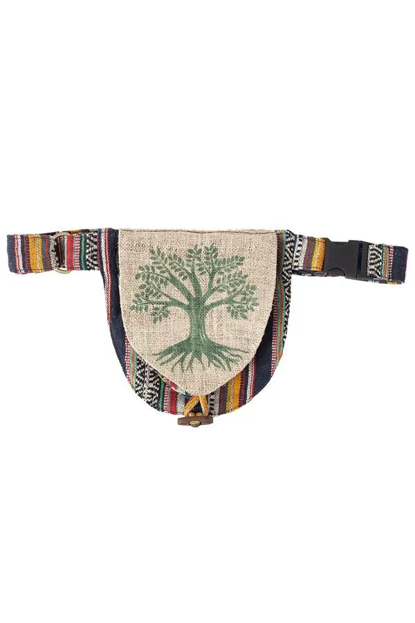 Rustic Stripe Hemp Belt bag