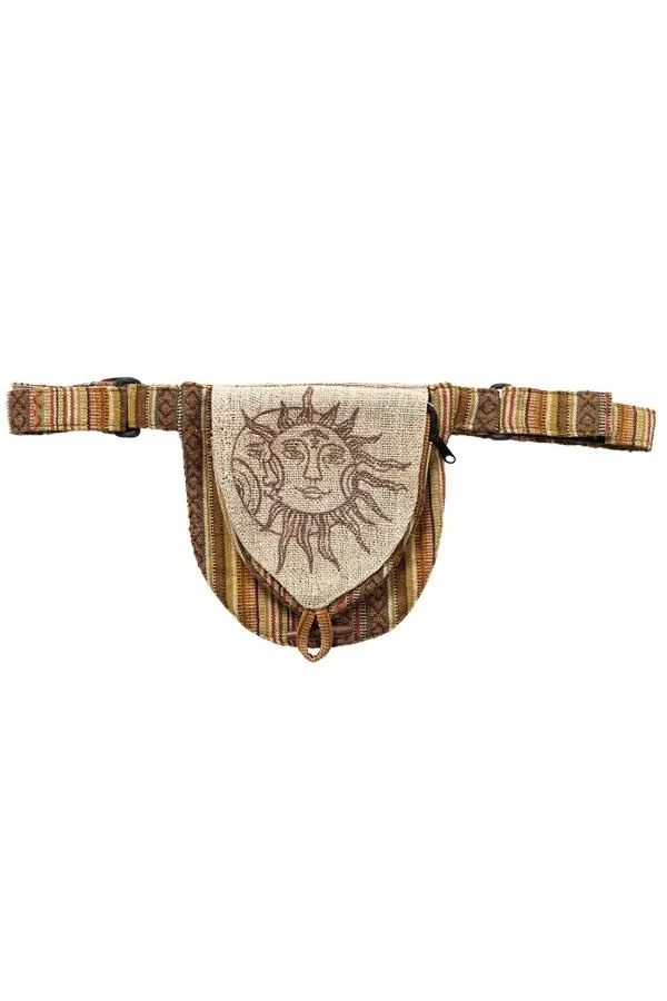 Rustic Stripe Hemp Belt bag