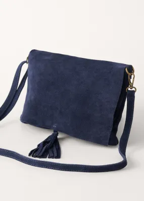 SAL SUEDE BAG - DARK BLUE