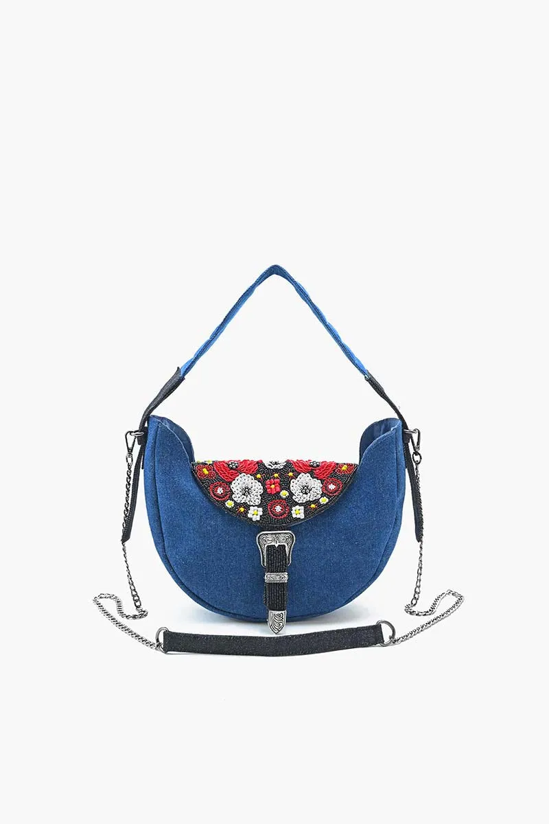 Scarlet Romance Denim Shoulder Bag