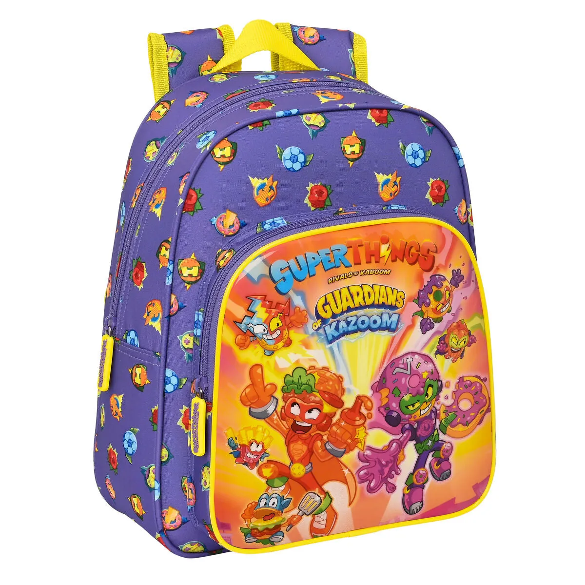 School Bag SuperThings Guardians of Kazoom Yellow Purple 27 x 33 x 10 cm