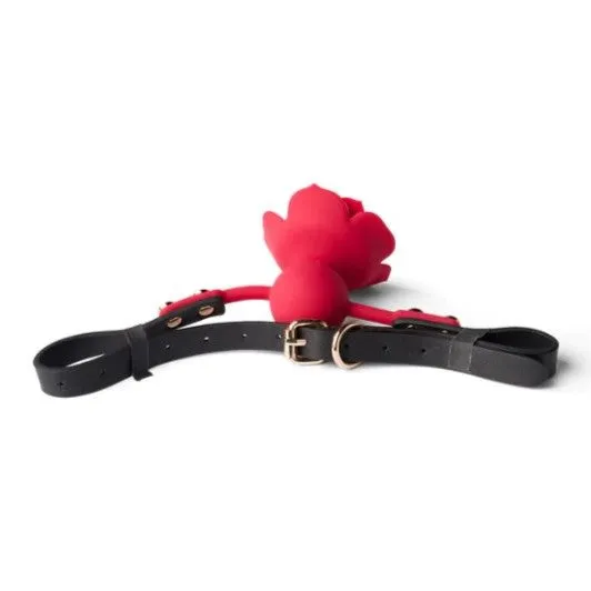 Secret Kisses Rosegasm Bloom Silicone Ball Gag Red