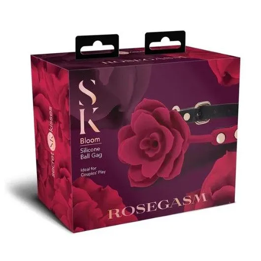 Secret Kisses Rosegasm Bloom Silicone Ball Gag Red