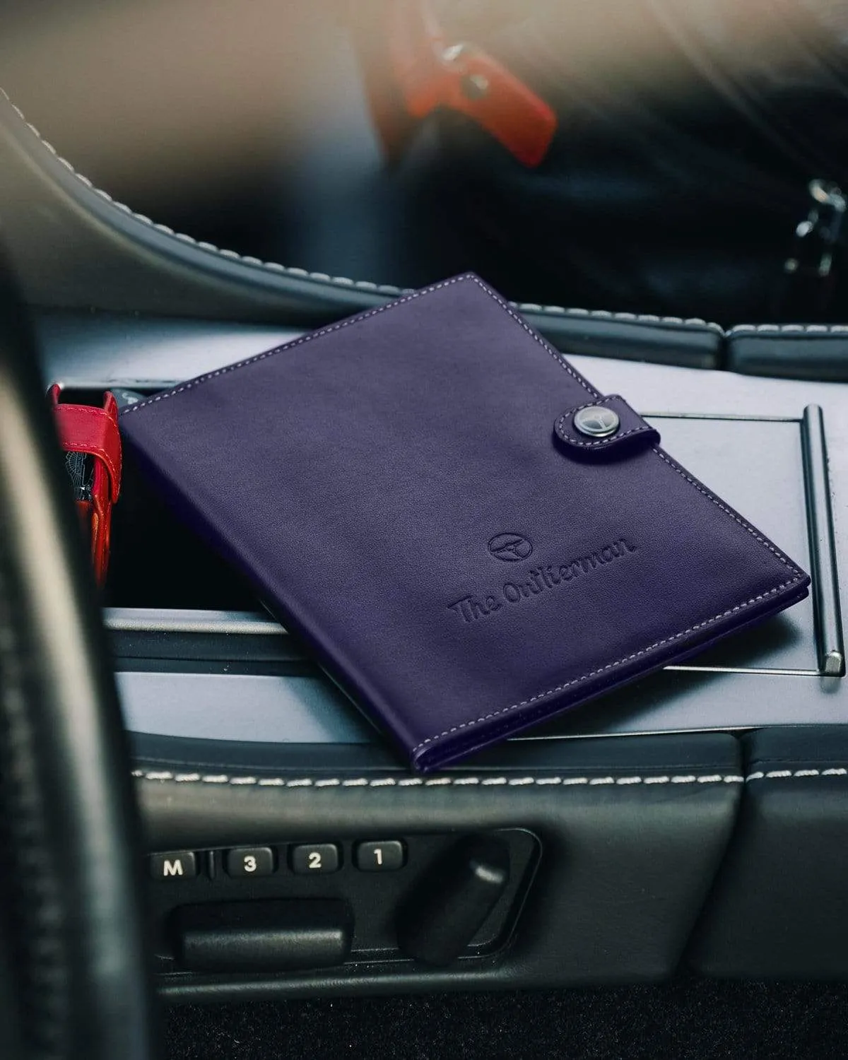 SLIM - Full-grain Leather Car Document Holder - Blue