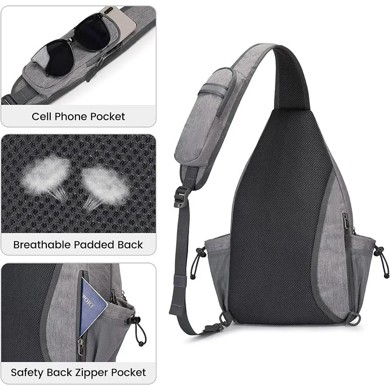 Sling Bag Crossbody Pickleball Bag Lightweight Crossbody Chest Backpack For Sports Travel