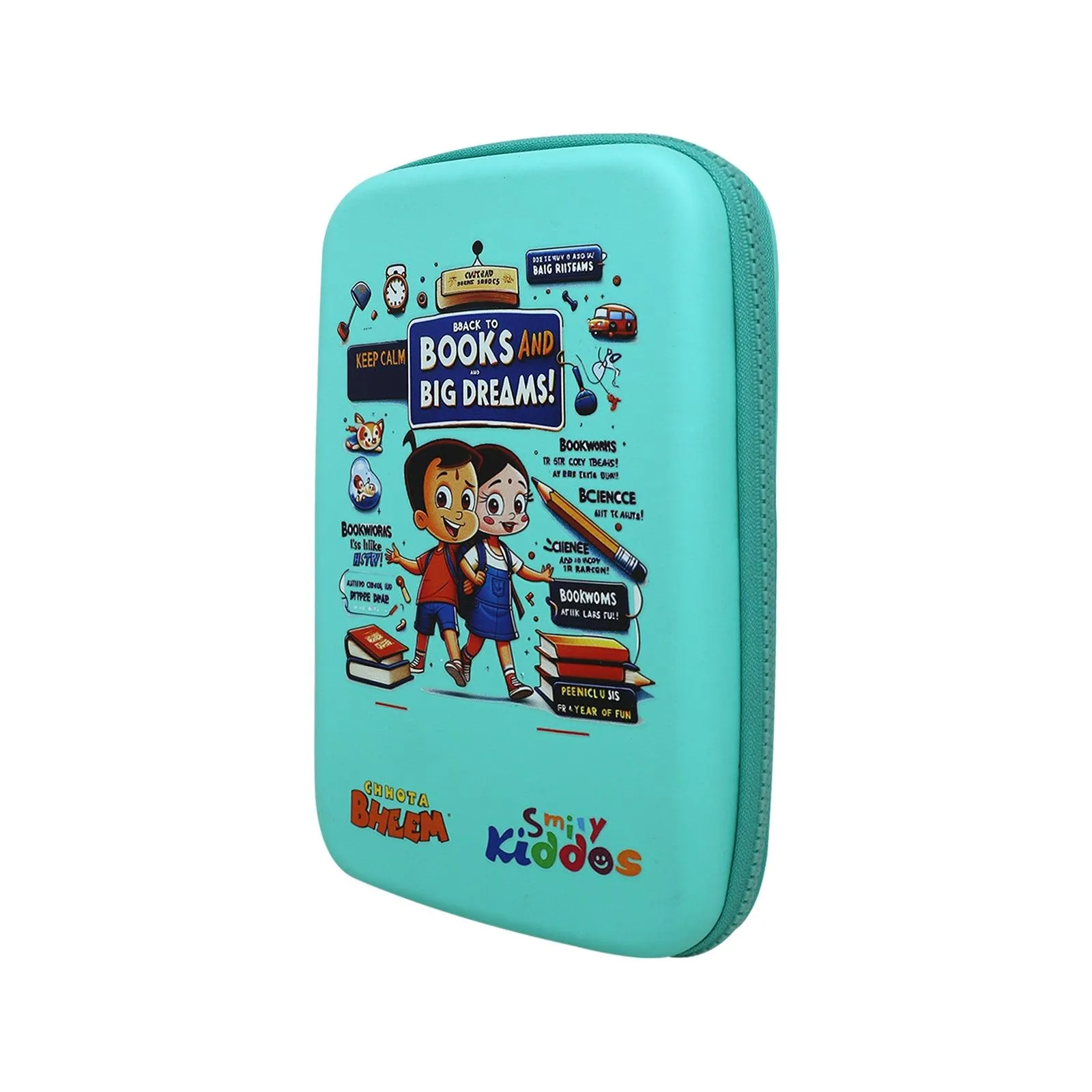 Smily Kiddos - Licensed Chhota Bheem  - Stylish & Spacious Hardtop EVA Pencil Case - Green