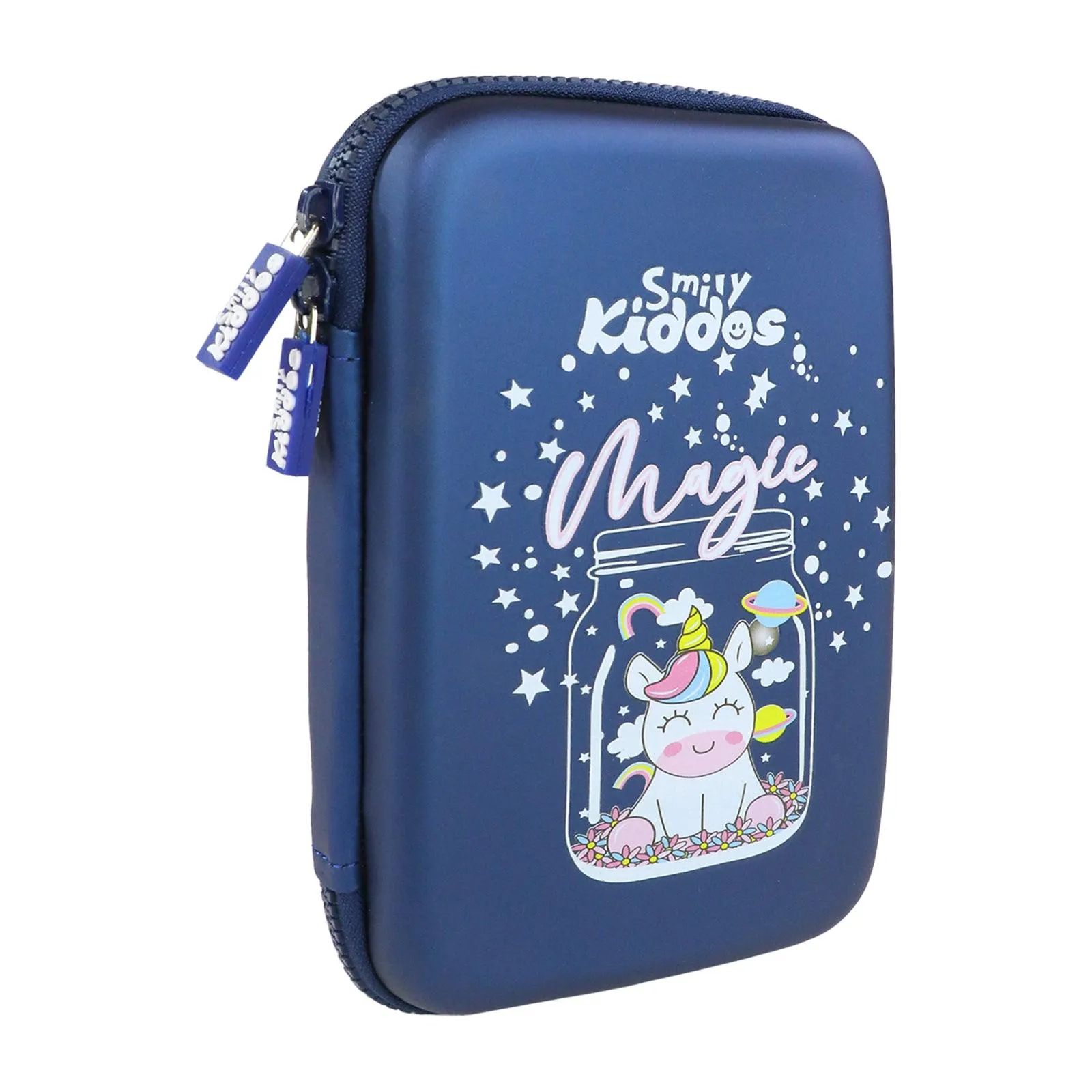 Smily Kiddos Single compartment eva pencil case - Magic Unicorn Blue