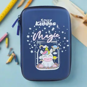 Smily Kiddos Single compartment eva pencil case - Magic Unicorn Blue