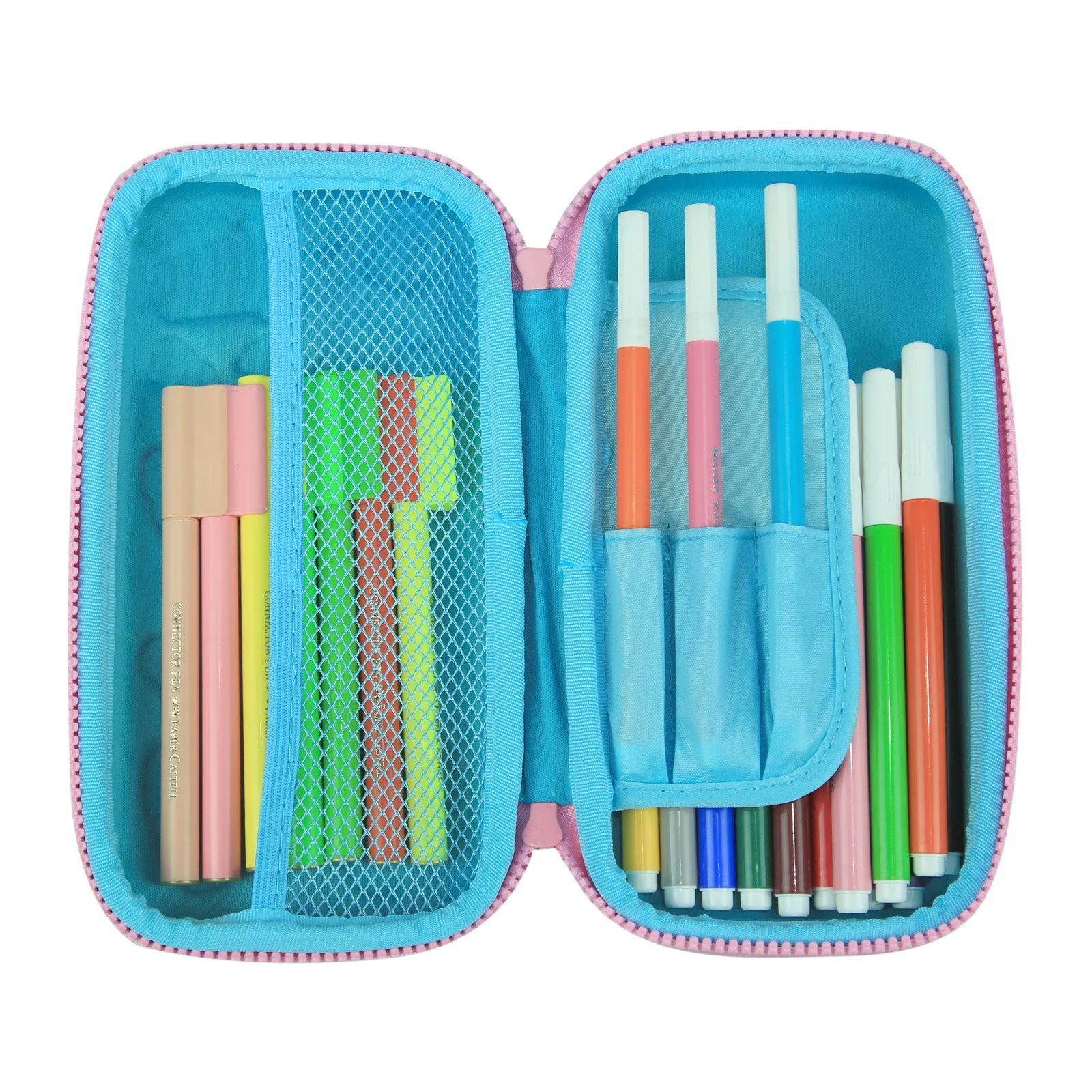 Smily Small Pencil Case Light Blue