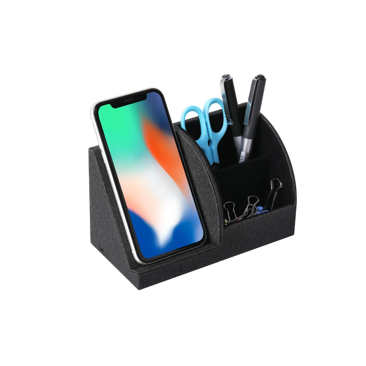 Soho Desk Organizer And Wireless Phone Charger