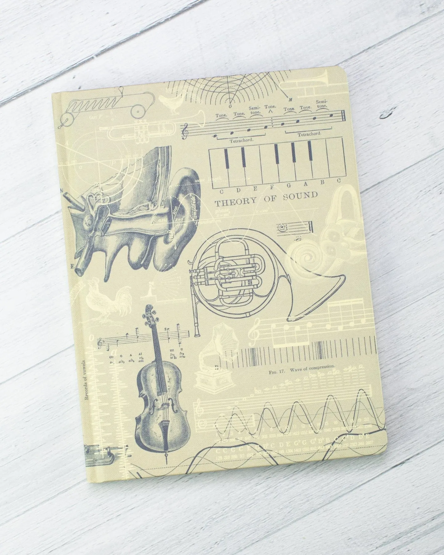 Sound, Music   Hearing Hardcover Notebook - Lined/Grid