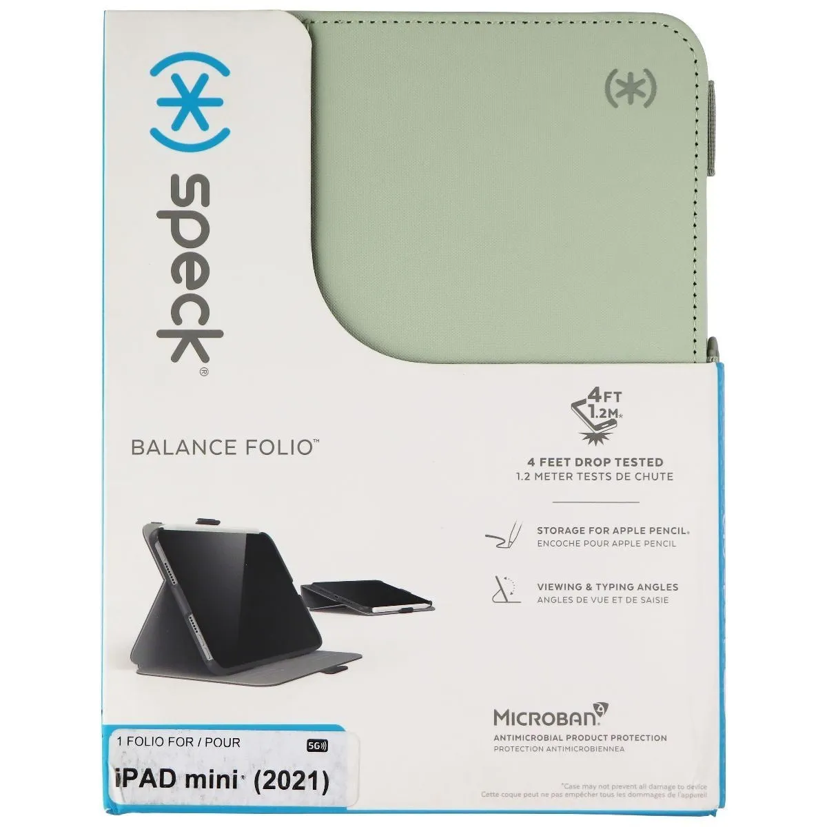 Speck Balance Folio Case for iPad mini (2021 Model) - Velvet Green/Oakmoss Green