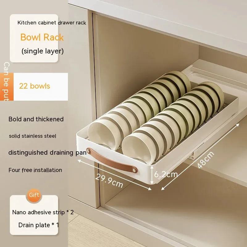 Stainless Store Kitchen Cabinet Pull-Out Sliding Organizer