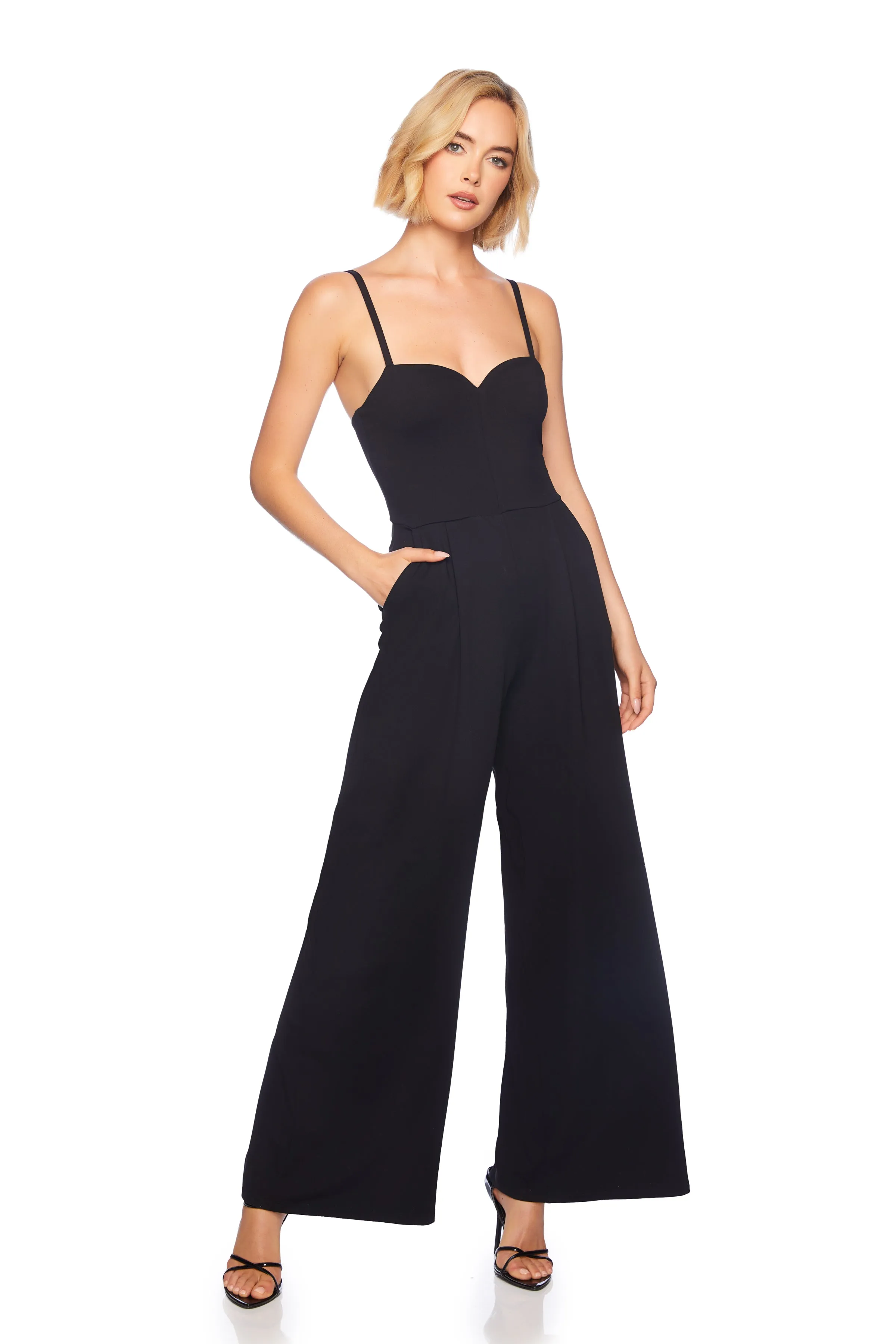 strap sweetheart jumpsuit