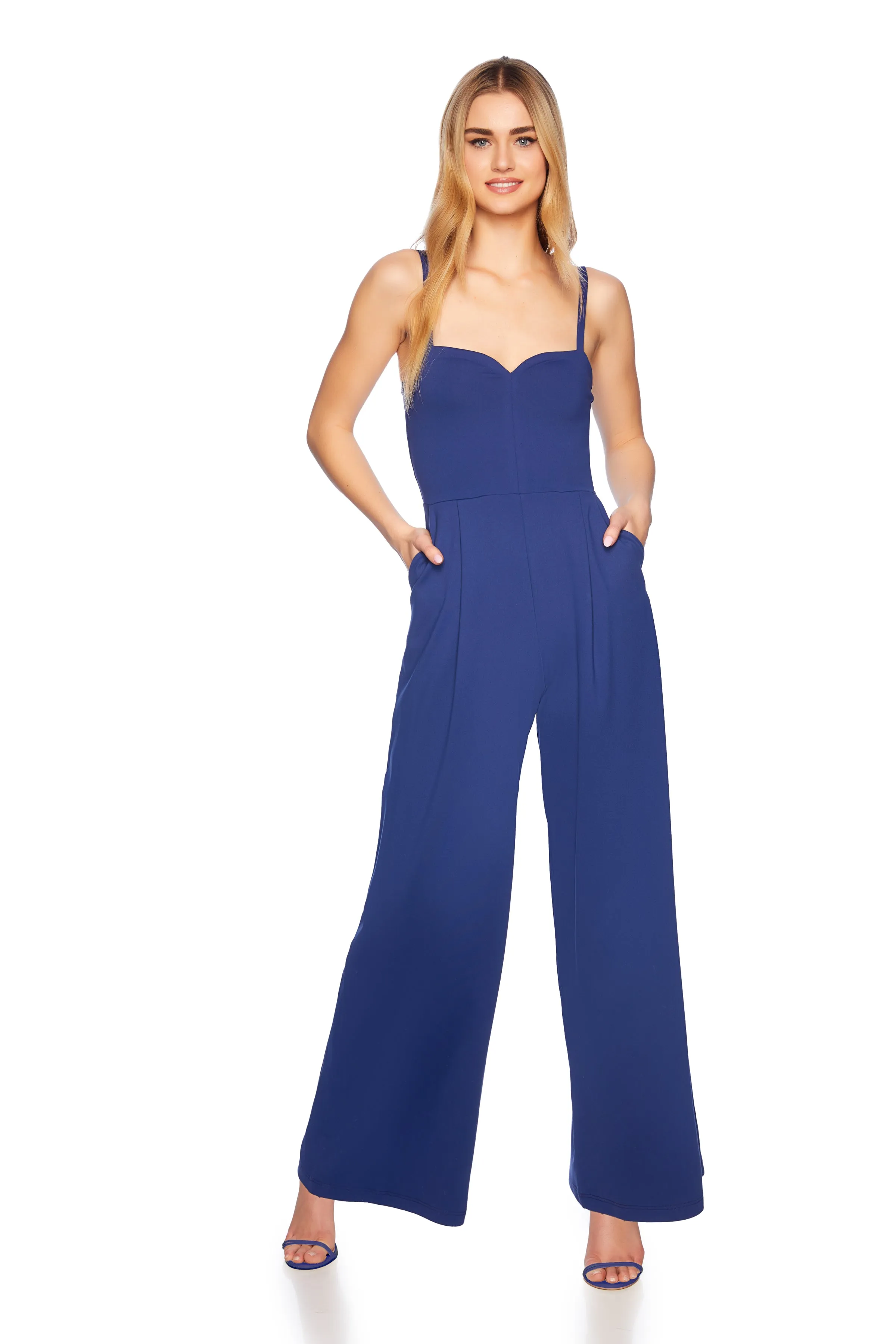 strap sweetheart jumpsuit