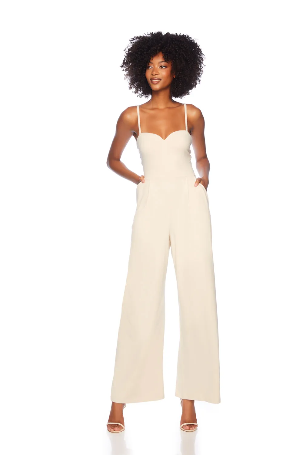 strap sweetheart jumpsuit