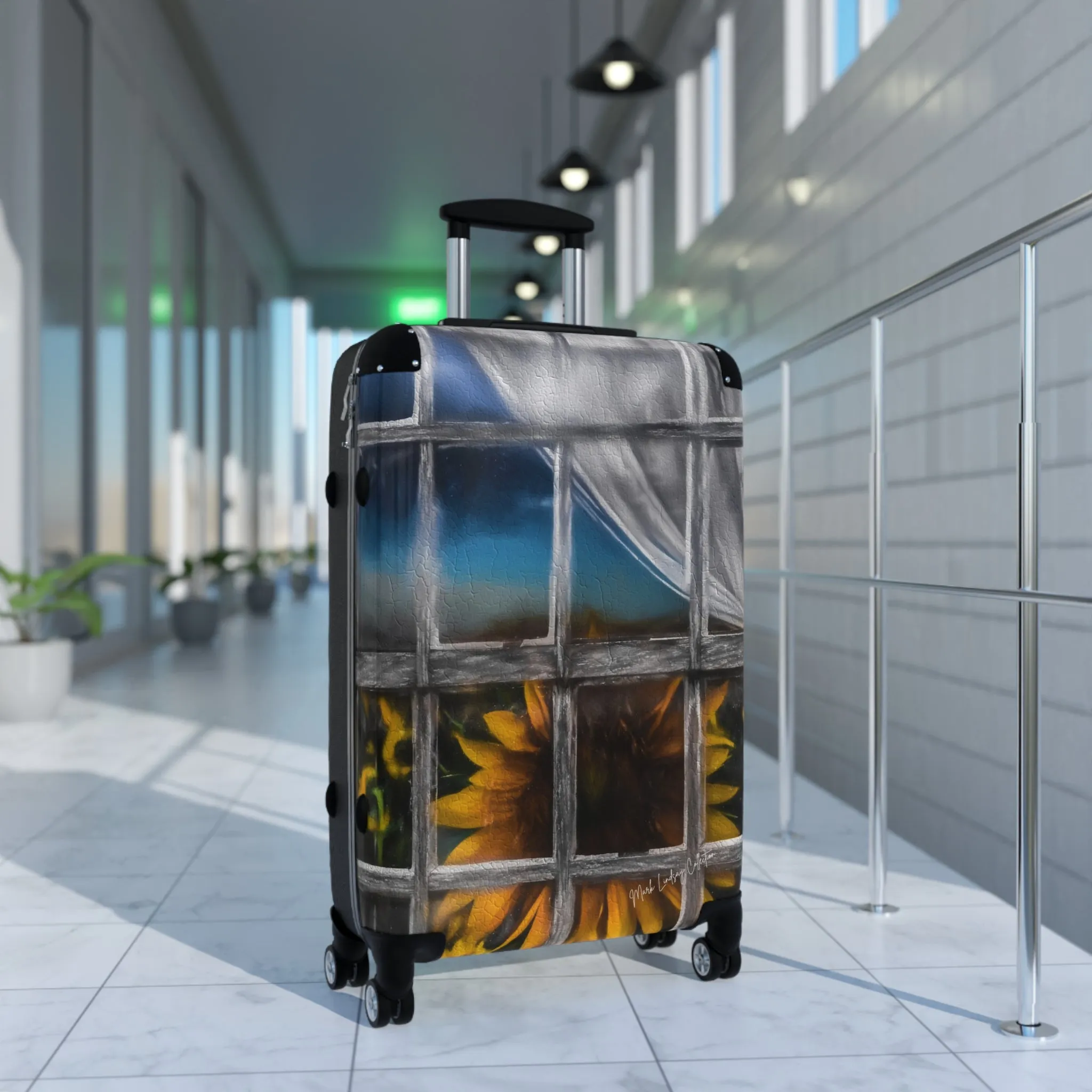 Sunflower Window Custom Art Luggage