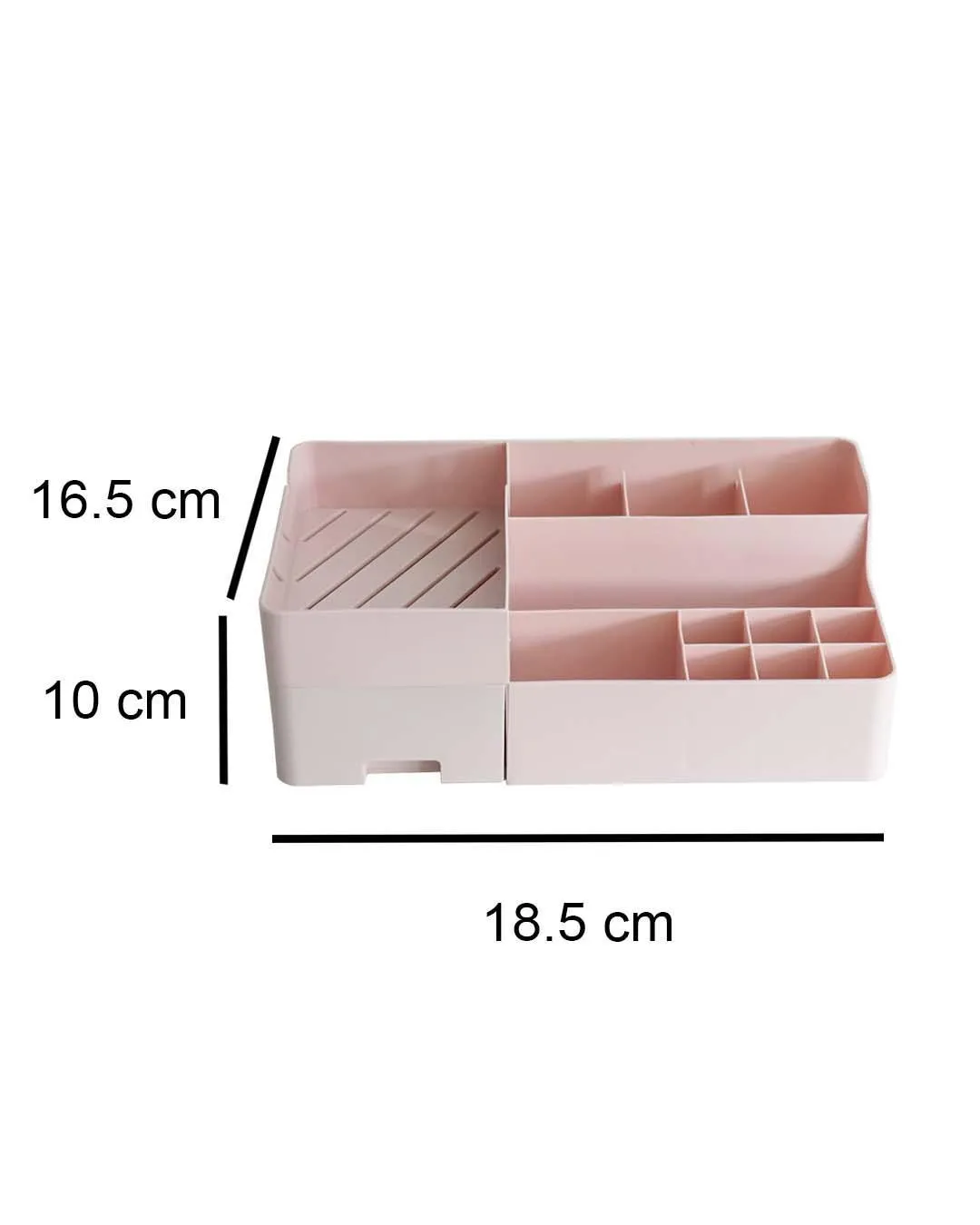 Table Organiser, Multiple Sections, Pink, Plastic