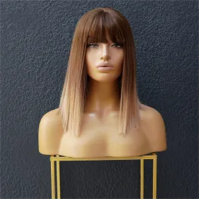 TALLULAH Light Brown Ombre Fringe Wig