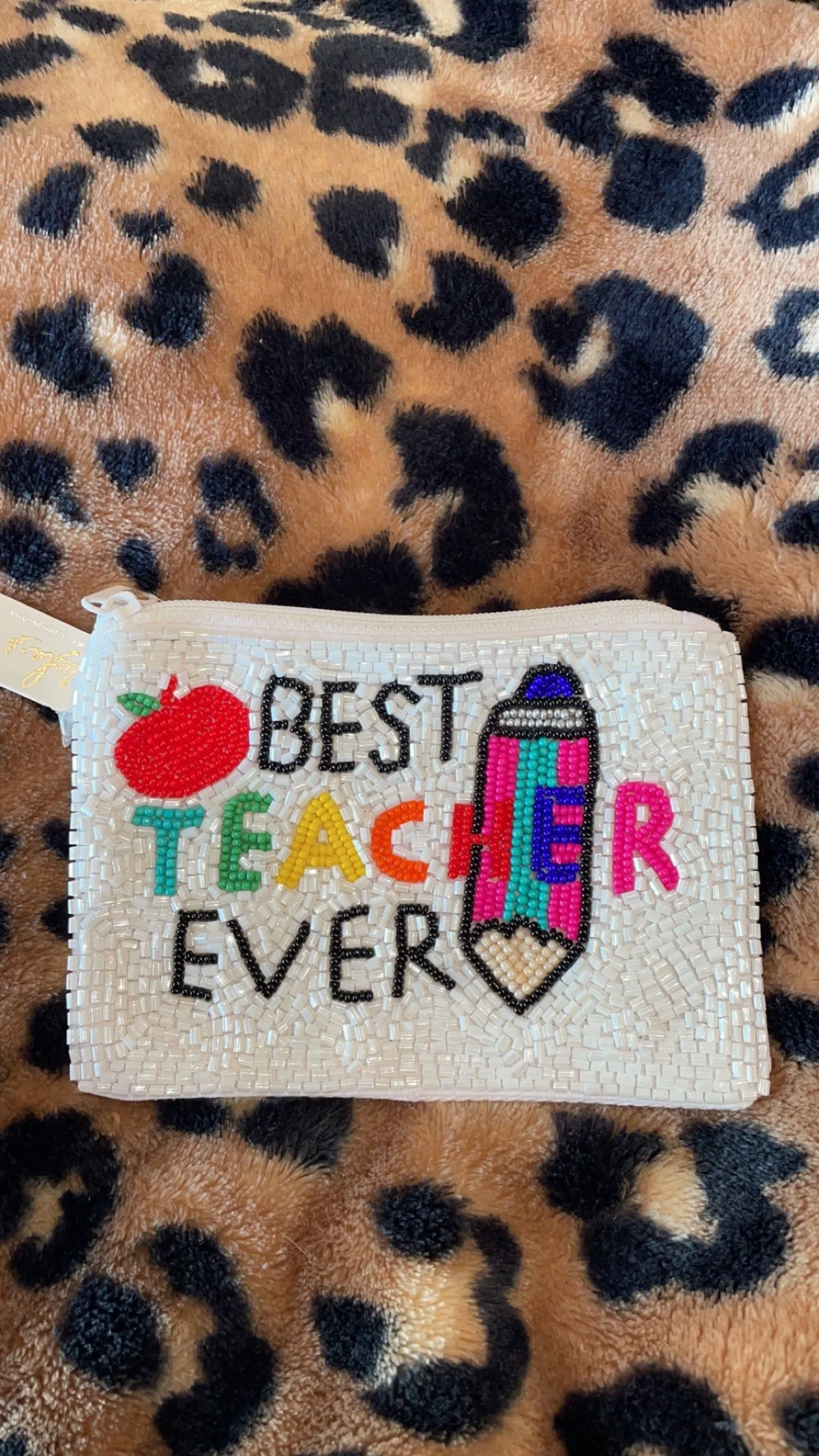 Teacher Beaded Coin Purse