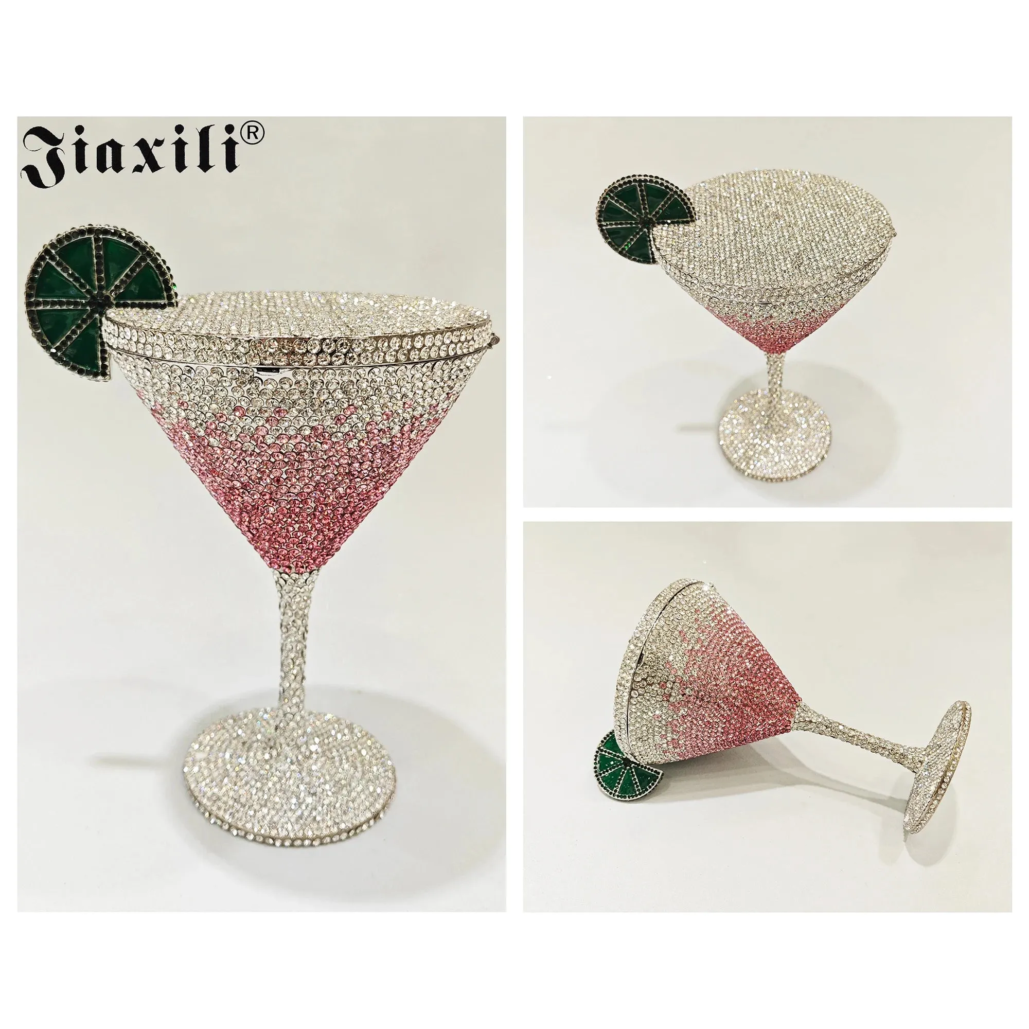 TEEK - Goblet Shaped Rhinestone Clutch Purse