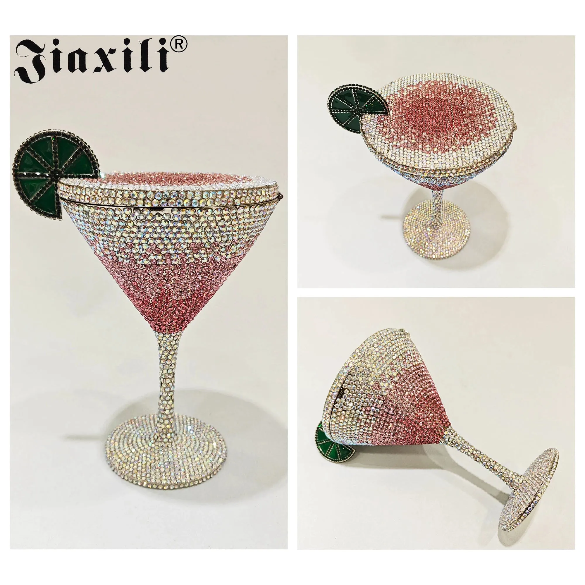 TEEK - Goblet Shaped Rhinestone Clutch Purse