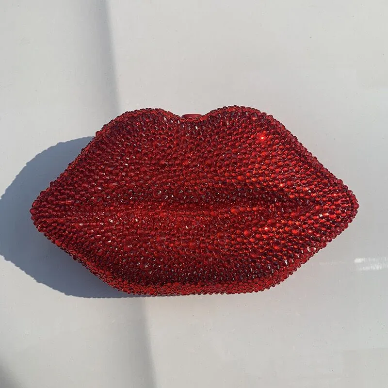 TEEK - Red Jewel Lip Clutch