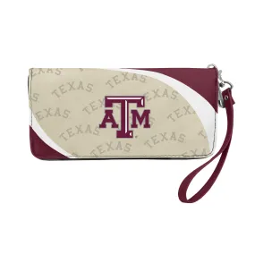 Texas A & M University Curve Zip Organizer Wallet