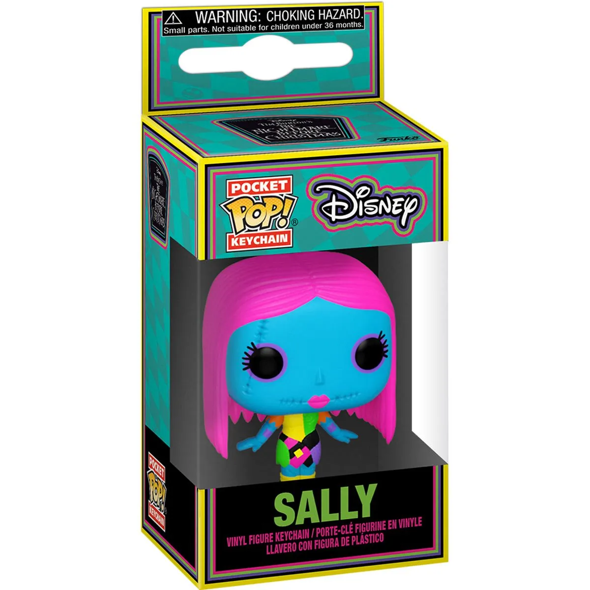 The Nightmare Before Christmas Sally Blacklight Pocket Pop! Key Chain