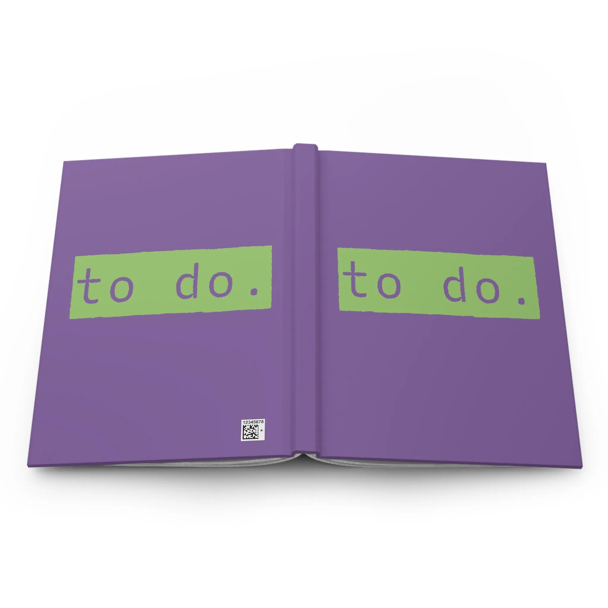 To Do List Purple Green Matte Hardcover Journal , Blank Book for Ideas and Planning, Lined Notebook Diary Log