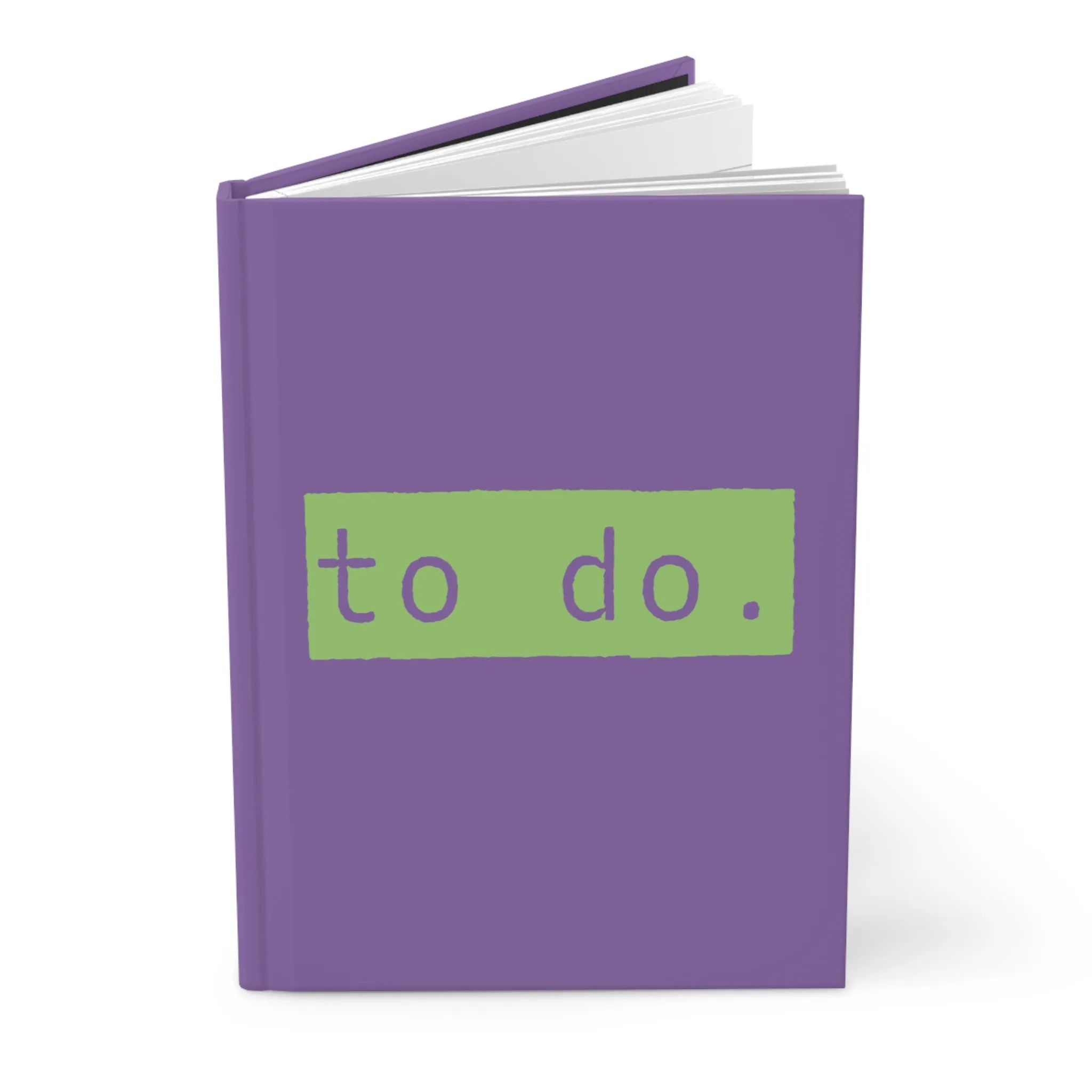 To Do List Purple Green Matte Hardcover Journal , Blank Book for Ideas and Planning, Lined Notebook Diary Log