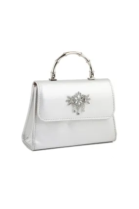 Top Handle Hand Bags B21591-Silver