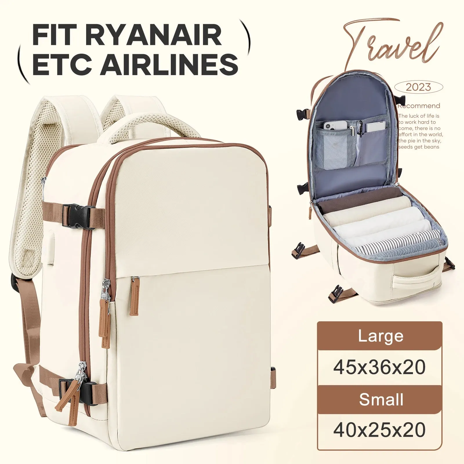 Travel-Optimized Carry-On Backpack for Ryanair & EasyJet