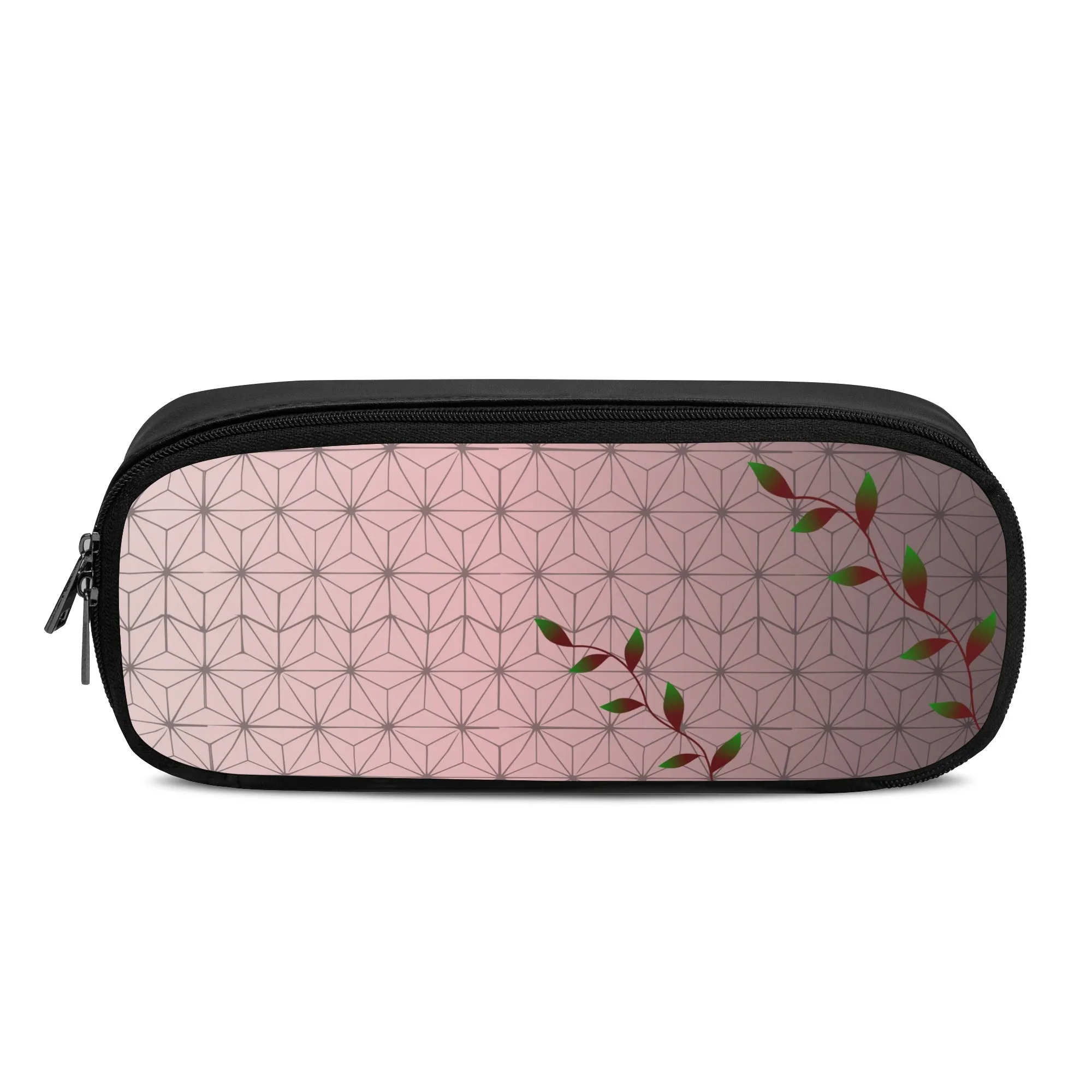 Trendy & Fun PU LEATHER Pencil Case for Tweens & Teens. Back to School Supplies. Anime inspired Pink & Black Pencil Case