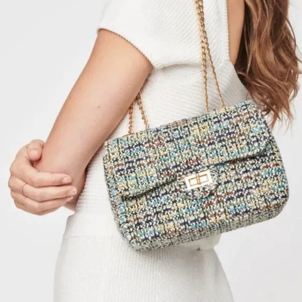 Tweed Shoulder Bag, Multi