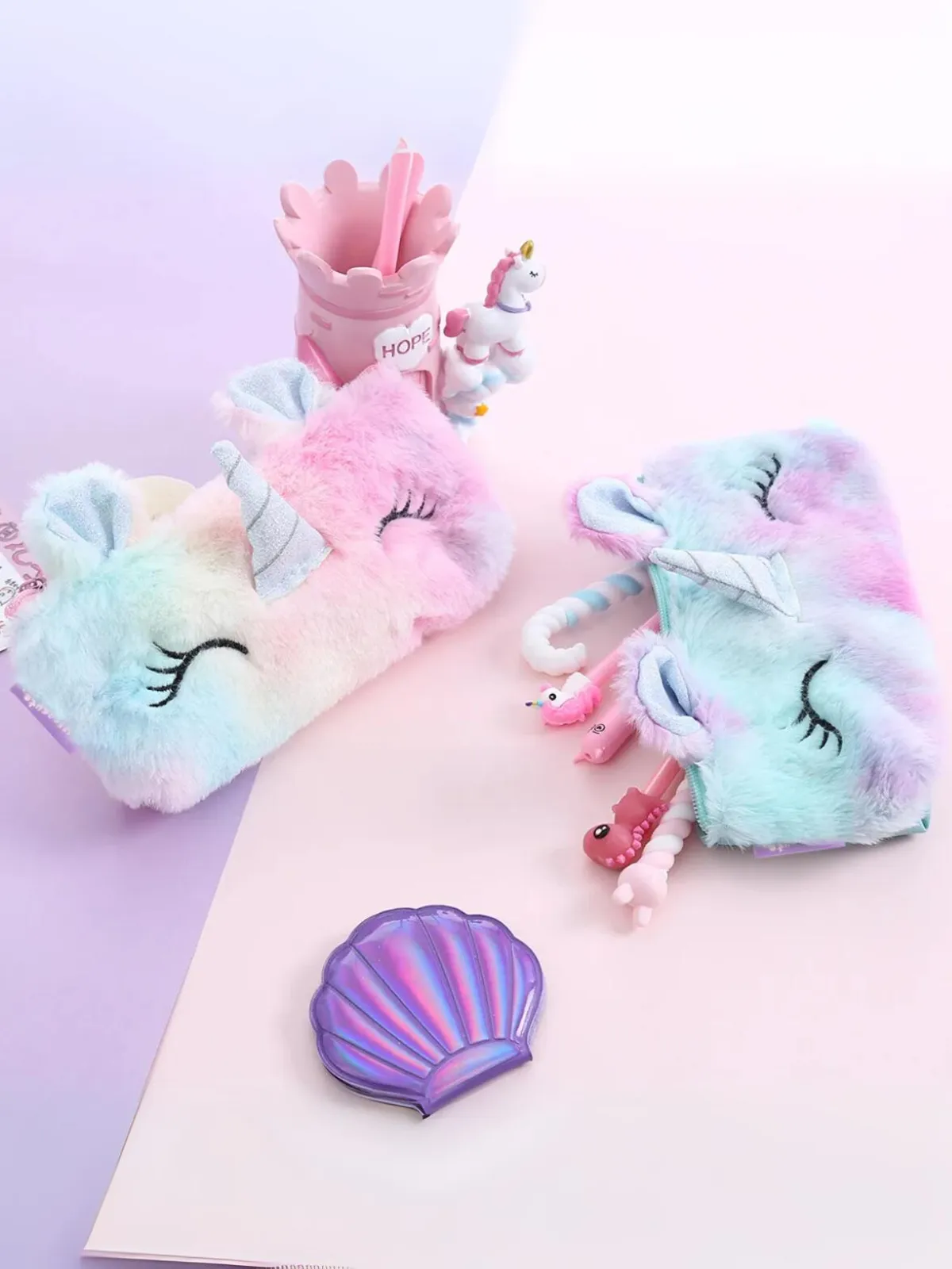 Unicorn Plush Pencil Case