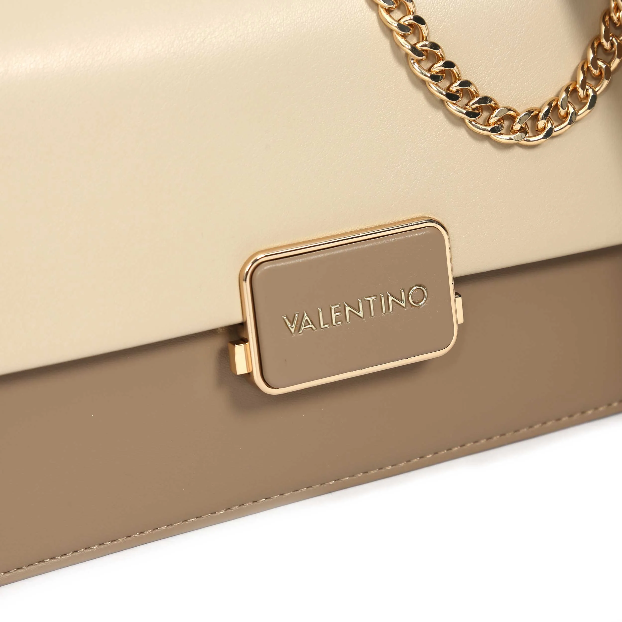 Valentino Bags Alpheus Ladies Shoulder Bag in Beige & Ecru