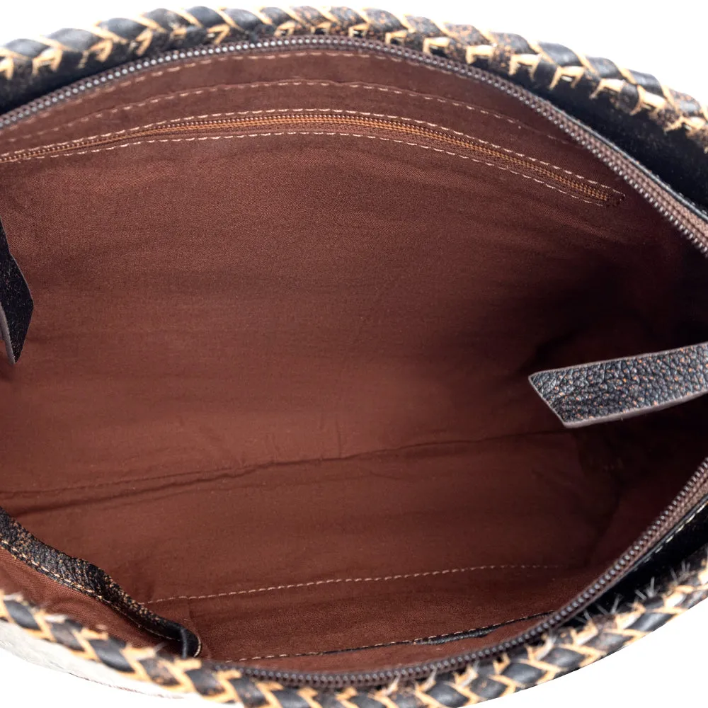 Valley Brook Hand-Tooled Bag In Coal