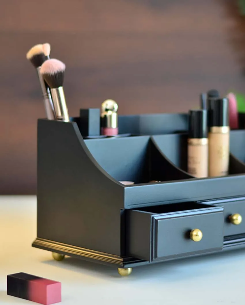 Versatile Wooden Makeup Organizer | 15 x 8 x 7 inches