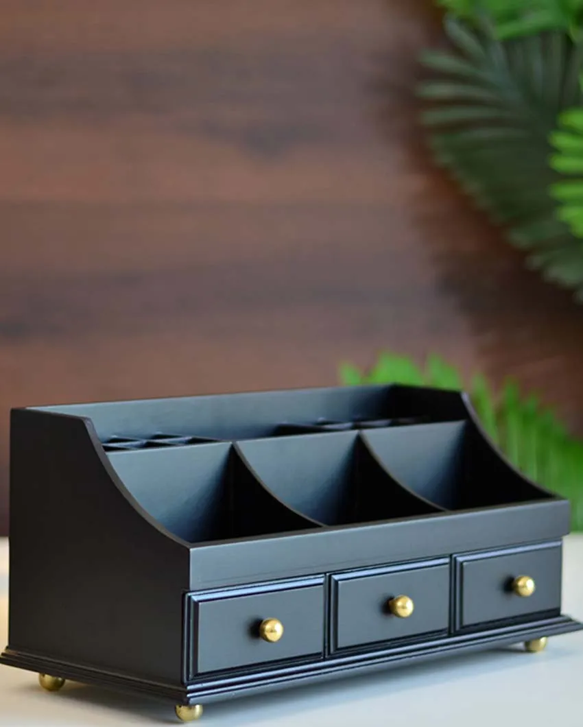 Versatile Wooden Makeup Organizer | 15 x 8 x 7 inches