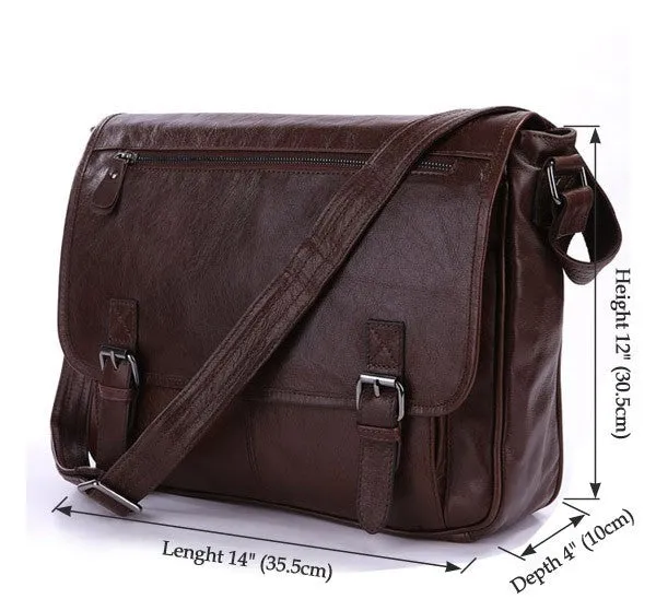 Vintage Fashion Genuine Leather Business Messenger Travel Bag