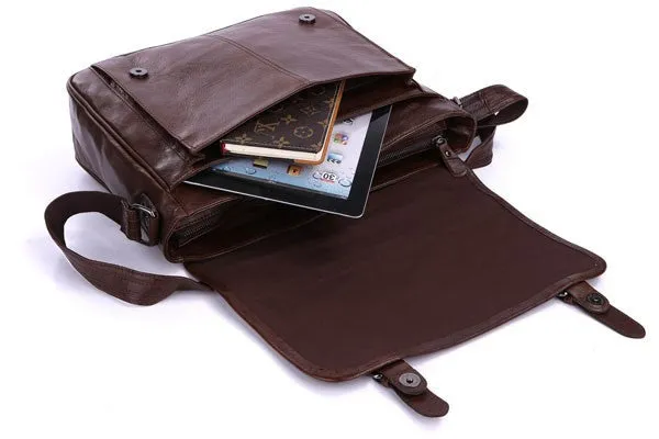 Vintage Fashion Genuine Leather Business Messenger Travel Bag