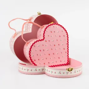 Vintage Rose Heart Suitcase - Meri Meri