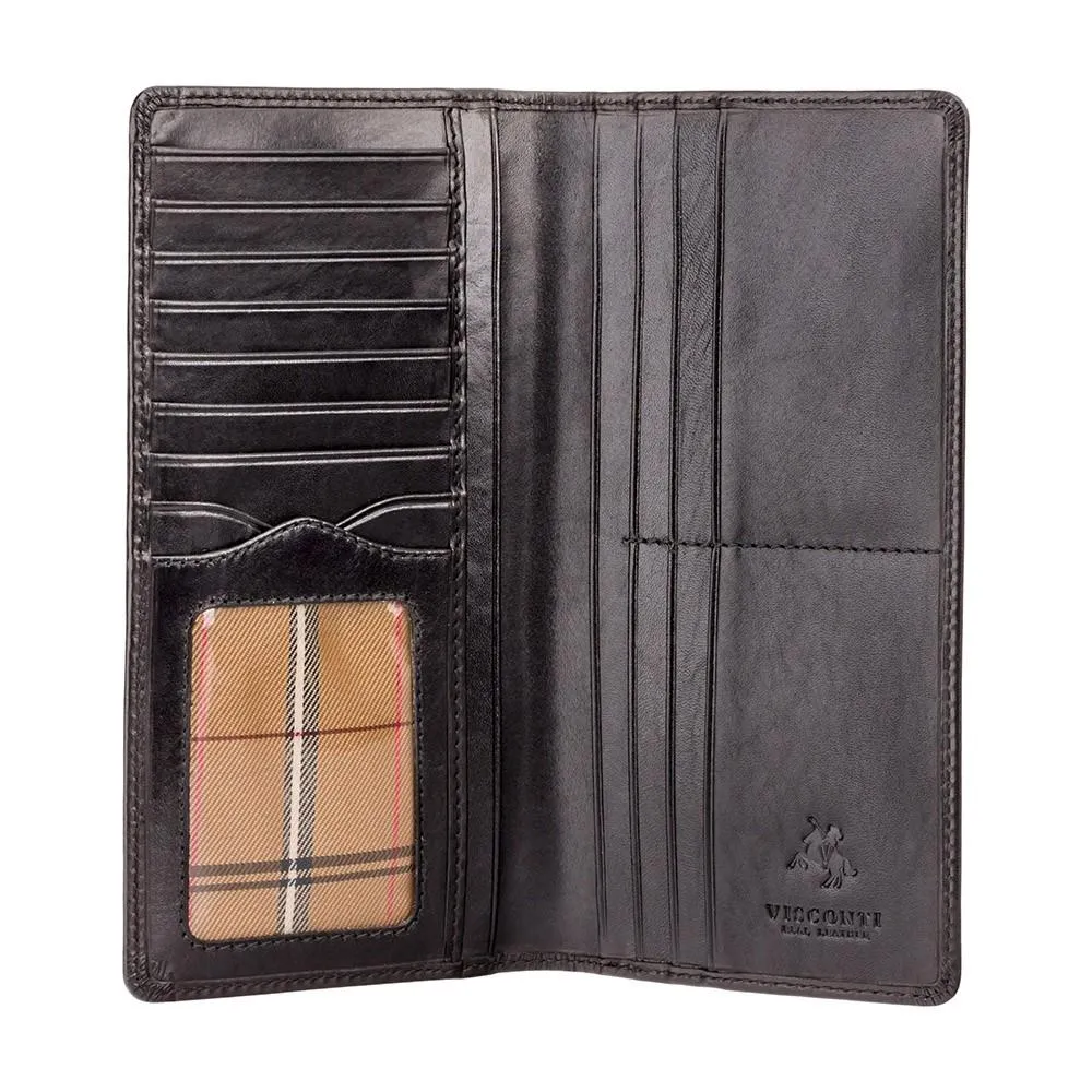 Visconti Turin Cash & Card Jacket Wallet - Italian  Black