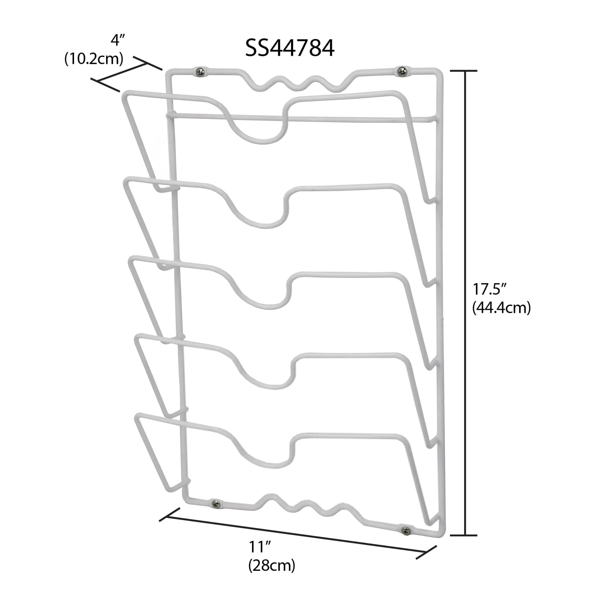 Wall or Cabinet Mount Lid Rack