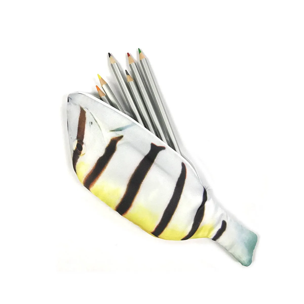 White Fish Fish Pencil Case