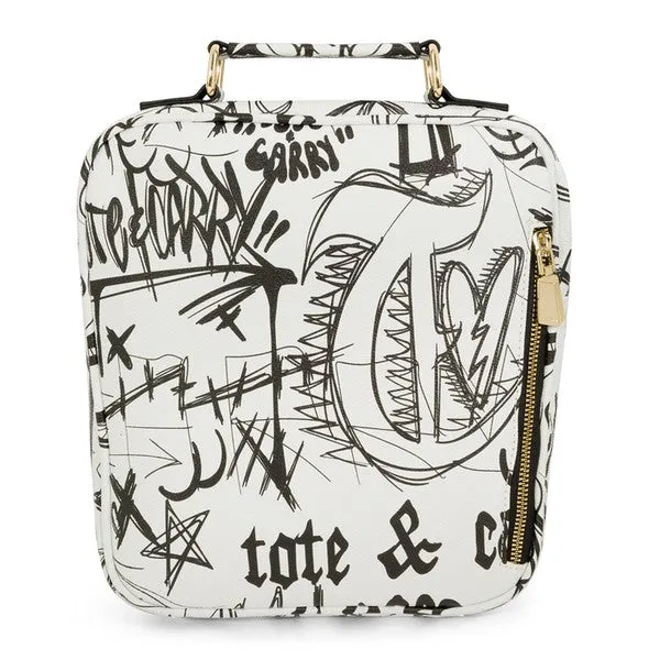 White Graffiti Mini Messenger