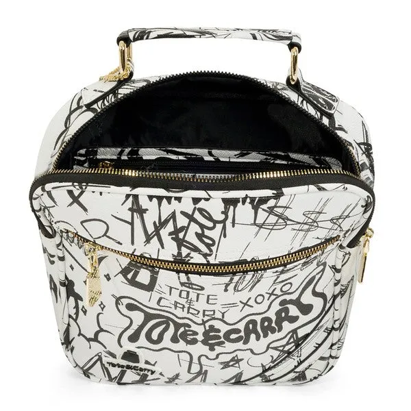 White Graffiti Mini Messenger